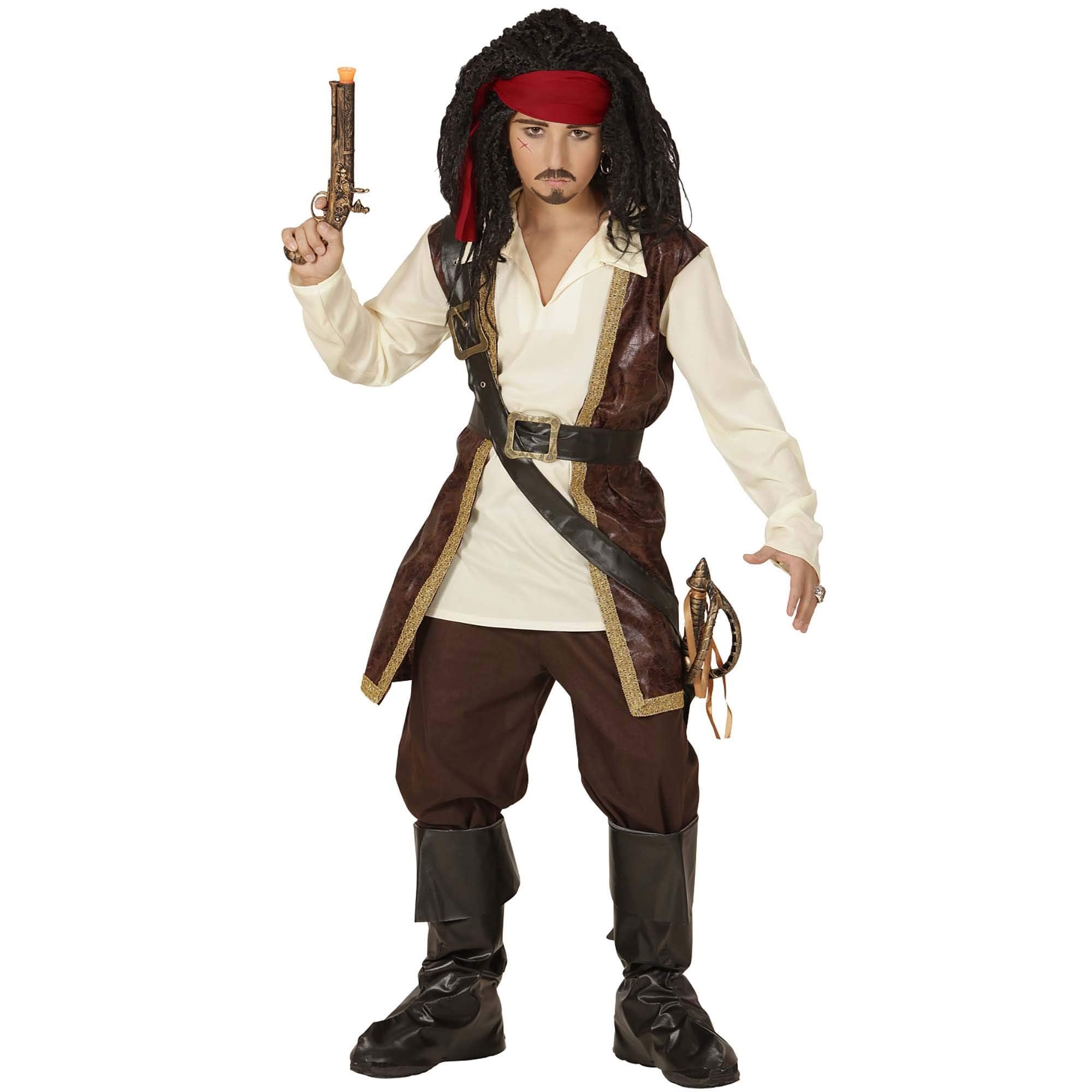 Caribbean Pirate Unisex Costume128cm Film Fancy Dress