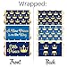 Blue and Gold Little Prince Baby Shower Mini Chocolate Candy Bar Wrapper Labels, Party Favor Stickers - 45 Count