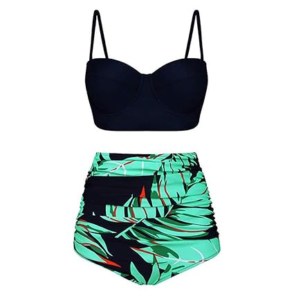 Riou Sexy Bikini Damen Set Push Up High Waist Zweiteiliges Bikinis Set Frauen Sommer Sport Große Cups Brüste Plus Size Bademo