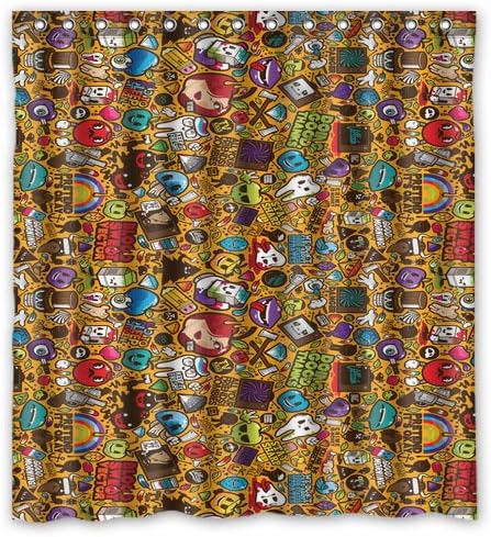 Super The Beatles Printed Good For Bathroom Decorative Shower Curtain Polyester 66X72 Inch Curtains