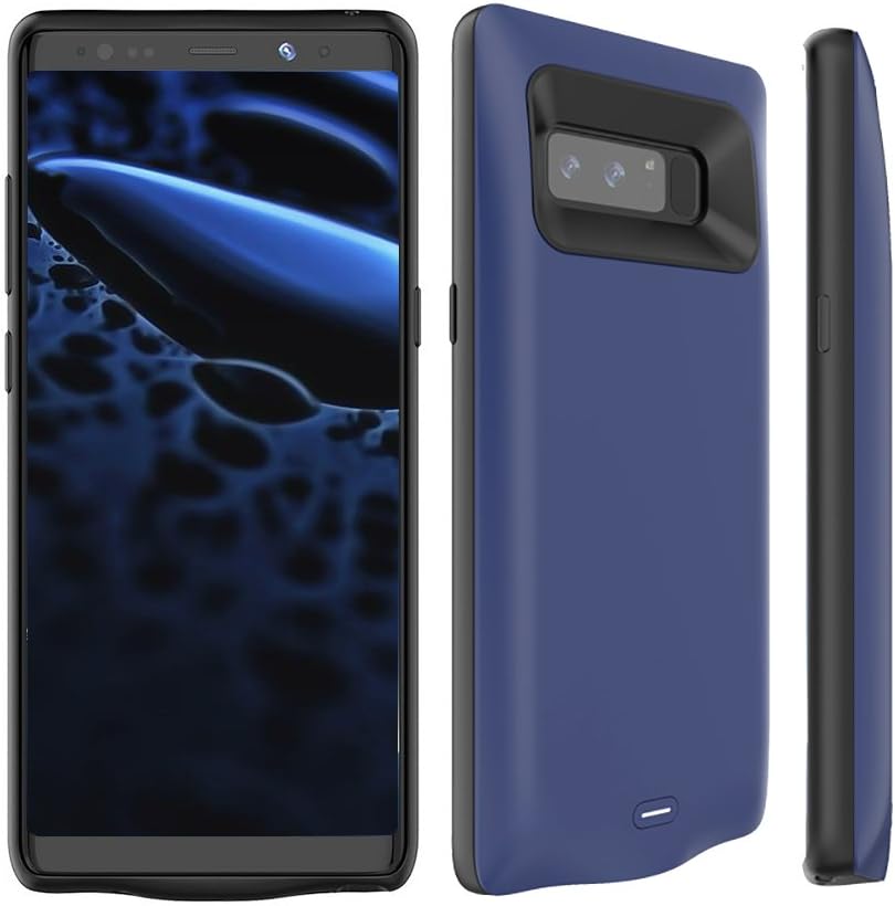 Samsung Galaxy Note 8 Battery Case, 5500mAh External Rechargeable Portable Extended Battery Charger Pack Power Bank Backup Charging Cover Protective Case Shell (Blue)