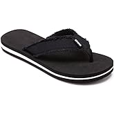 DWG Men's Soft Flip-Flop Sandals, Light Weight, Shock Proof, Non-Slip, Wide Sole, Canvas Strap, Comfort Thong Slippers for Indoor and Outdoor Beach,Size 8.5-14