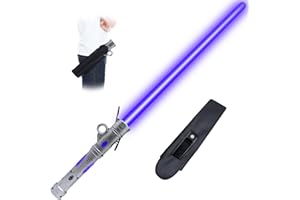 Gianby Light Sword Toy for Kids, Rechargeable Light Up Saber Set, LED Dual Light Sword with Belt Clip for Galaxy War Fighter Warriors, Halloween Cosplay Party Kid Gift, Christmas Birthday Present