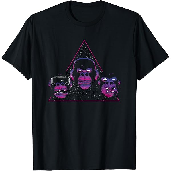 Amazon.com: 3 Monkeys Cartoon Three Wise Monkeys T-Shirt