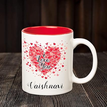Buy Huppme I Love You Vaishnavi Personalized Name Mug 350 Ml