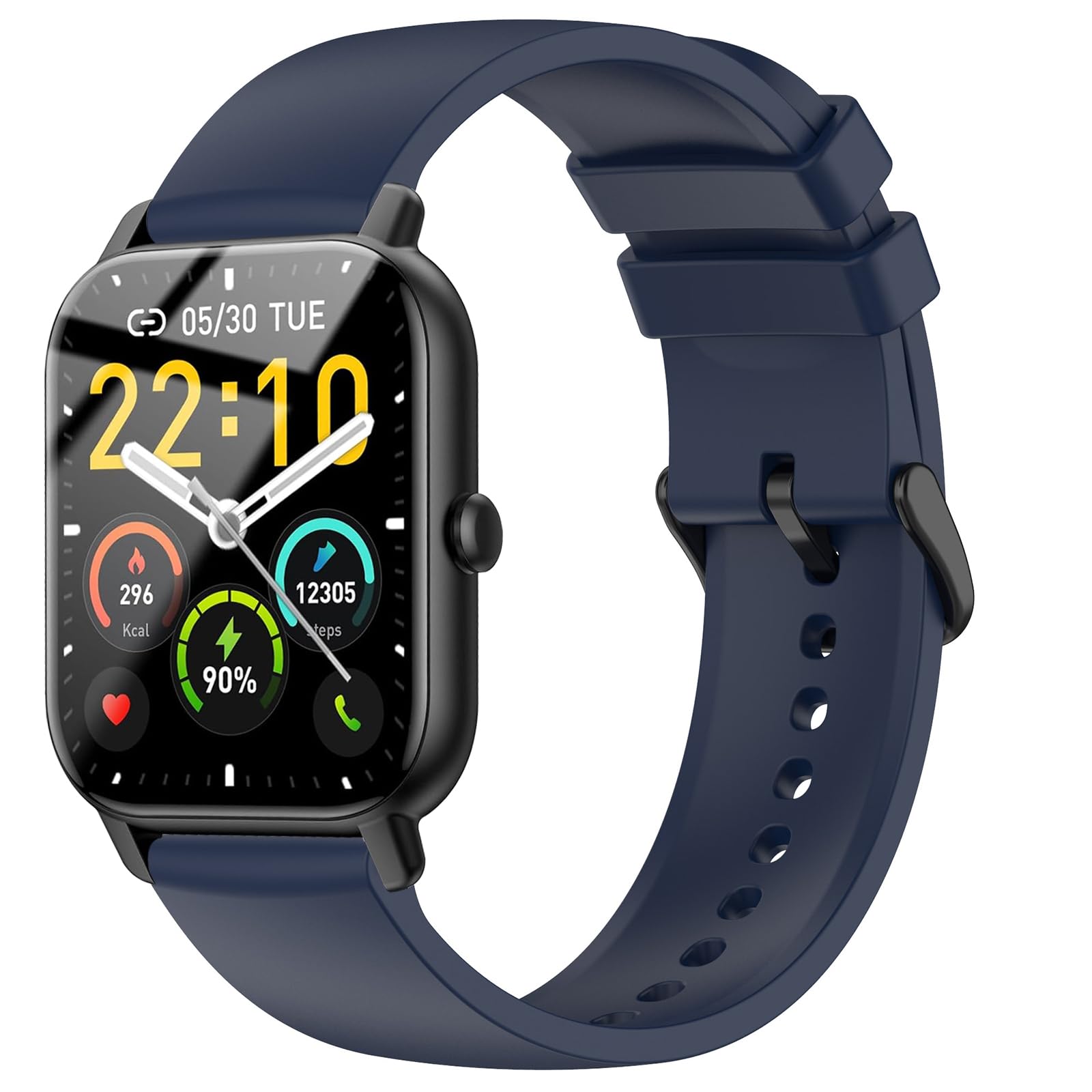 SUGARJAR Strap For Nerunsa P66D,22mm Silicone Band for Donerton T50S,T50H,Popglory P66,ENOMIR IDW19/LW51/LW11,TOOBUR IDW13/IDW16/IDW19/BW01,uaue T50S,Narcid P95/P66,TUYOMA LW36,WeurGhy Y6