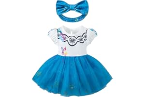 BAKJUNO Toddler Baby Girls Princess Costume Halloween Outfit for Baby Girl Dress With Headband