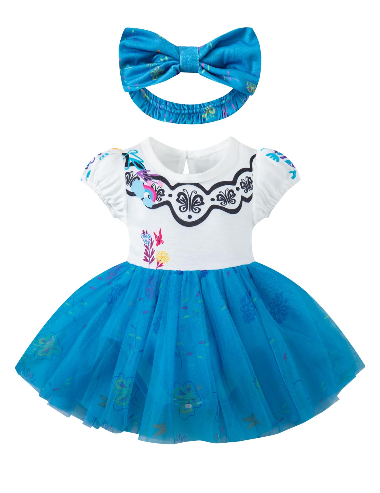 Photo 1 of Toddler Baby Girls Princess Costumes Tutu Dress Halloween Party Dress Up With Headband (6-9 Months)