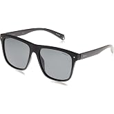Polaroid Men's PLD 6041/S Rectangular, Black Sunglasses