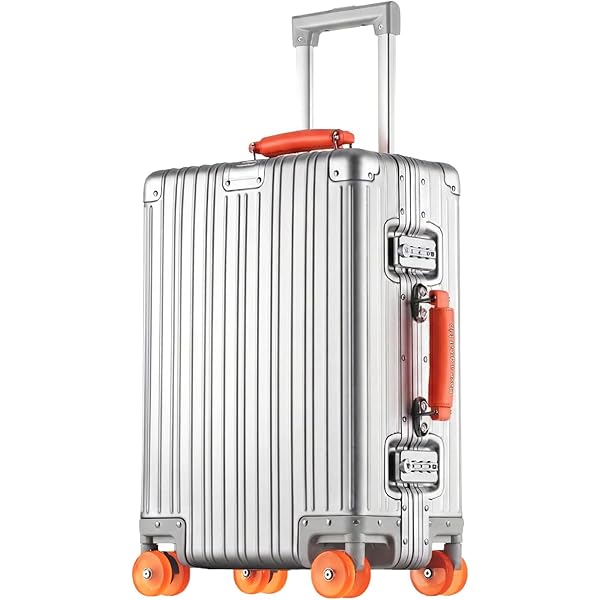 HotWay 24 Inch All Aluminum Checked In Luggage with Wheels