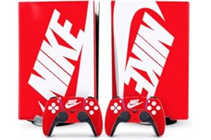 Toxxos Anime Console and Controller Skin Cover Set for PS5 - Red and White Skins for Controllers and Console