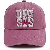 XacaYuerp Big Sis Kids Hat for Girls Age 3-10 Year Old, Funny Adjustable Cotton Embroidery Best Sister Toddler Baseball Cap