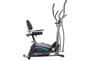 Body Champ 3-in-1 Exercise Machine, Trio Trainer, Elliptical and Upright Recumbent Bike