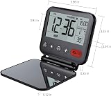 NOKLEAD Digital Travel Alarm Clock Mini Backlight Calendar Temperature 12/24H view 9