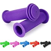 Kids Bike Grips - 105mm Bicycle Handlebar Grips with Mushroom Pattern for Kid Bike, Kid Balance Bike, Kid Kick Scooter