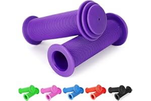 KUTRICK Kids Bike Grips - 105mm Bicycle Handlebar Grips With Mushroom Pattern for Bikes, Balance Bikes, and Kick Scooters