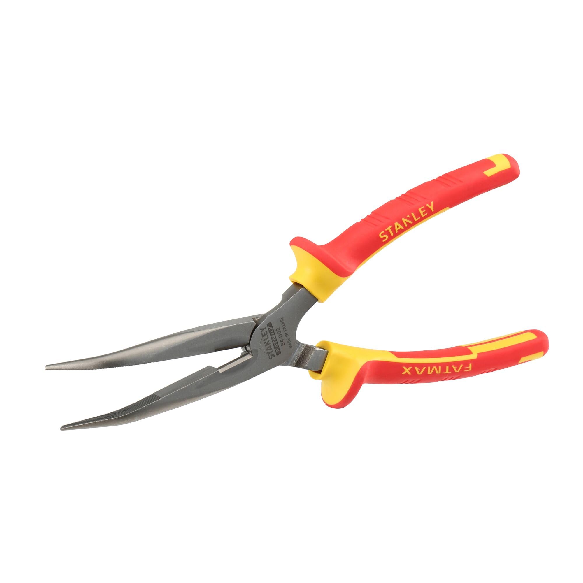 Stanley 0-84-007 "Maxsteel" VDE Straight Nose Plier, Yellow/Red, 200 mm