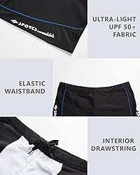 KANAV 3 Pack Men's Athletic Square Leg Swimsuit