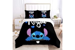 Kotapet 3 Pcs Cute Bedding Set 1 Quilt Cover 2 Pillowcases Gifts for Girls Boys Kids Adults Bedroom Comforter Bed Set 68"X86"