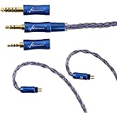 Linsoul Kinera Ace 2.0 - Cable modular para auriculares, lámina plateada y aleación de cobre, cable de auriculares HiFi con r