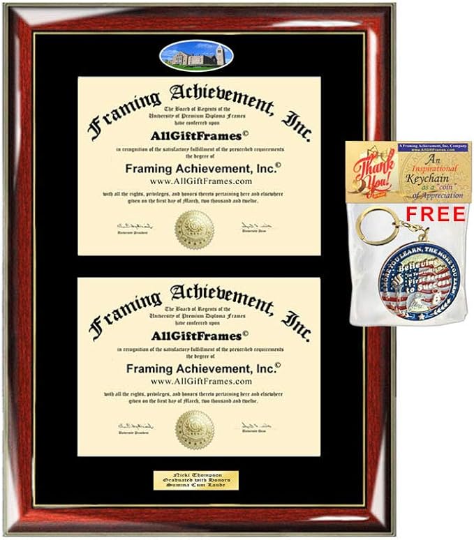 Amazon De Doppelter Diplom Bilderrahmen Motiv Cornell University Campus Doppel Graduierung