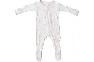 Bamboo Little Soft Baby Footie Pajamas, Baby Clothes, Newborn Sleepers, 95% Viscose and 5% Spandex, 0-24 Months