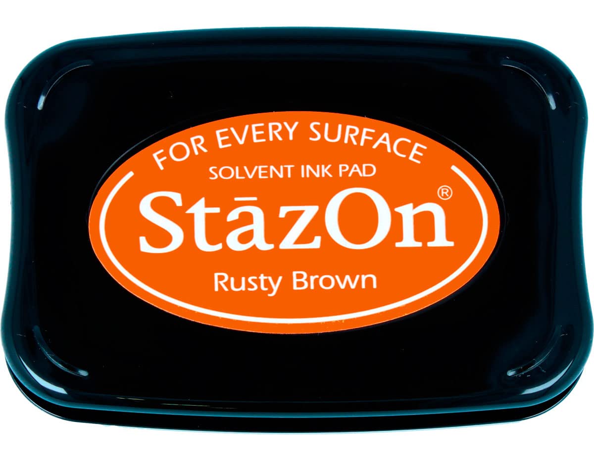 Tsukineko StazOn Stamp Pad, Orange/ Brown