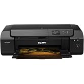 Canon PIXMA PRO-200S Professional 13" Wireless Inkjet Photo Printer, 3" Color LCD, 8-Color Dye Ink, Black
