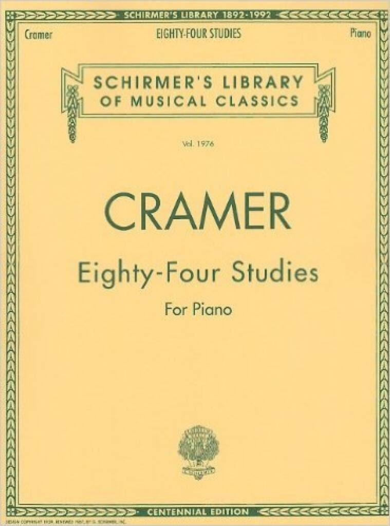Johann Cramer 84 Studies For Piano Pf: Bks. I-Iv - Complete: 1976 (Schirmer's Library of Musical Classics)