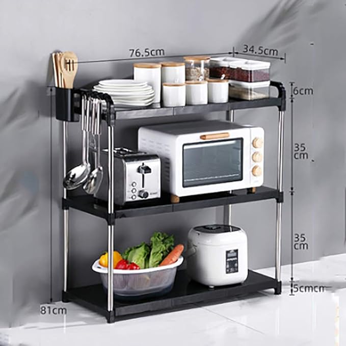 Almacenamiento y organización de la cocina Tres pisos de la cocina ...