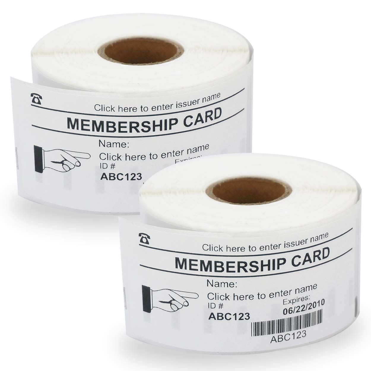 BETCKEY - 2 Rolls 11356 Self-Adhesive Labels Compatible with DYMO S0722560, 41mm x 89mm, 600 Name Badge Compatible with DYMO LabelWriter 450, 4XL, NOT Fit 550 or 5XL