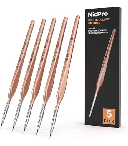 Ensemble de pinceaux en nylon pour peinture à l'huile et aquarelle, pinceaux en Ensemble de pinceaux en nylon pour peinture à l'huile et aquarelle, pinceaux en