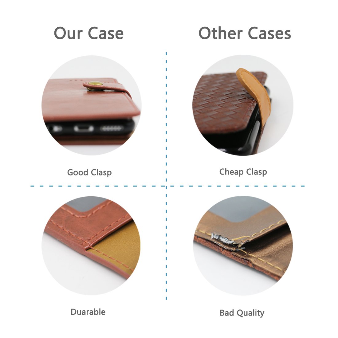 AxPower for iPhone 7 Plus iPhone 8 Plus Wallet Leather Case with Card Holder Folio Flip Cell Phone Cover with Stand Holder for Man and Women (i7 Plus & i8 Plus (Brown))