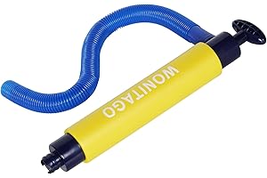 LINGVUM Manual Bilge Pump for Kayak, Canoe and Boat, 17" Portable Siphon Hand Water Pump for Kayaks with Reversible Hose, Yellow