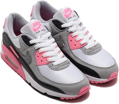 Amazon Co Jp ナイキ エア マックス 90 ウィメンズ Air Max 90 ホワイト ライトスモークグレー ブラック パーティクルグレー Cd0490 102 日本国内正規品 25 0cm スポーツ アウトドア
