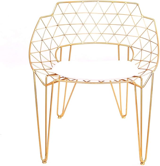 Amazon Com Ch Air Xl Bertoia Style Diamond Chair Metal Leisure Wire Chair Lounge Patio Chair Gold Furniture Decor