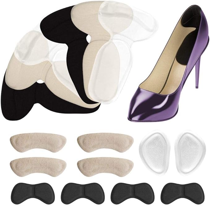 8 Pair Heel Cushion Inserts Heel Grips for Women's Loose