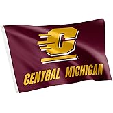 Desert Cactus Central Michigan University CMU Flag - 3 x 5 Feet Chippewas Banner, Indoor/Outdoor Durable Fabric, 100% Polyester Design (Style A)