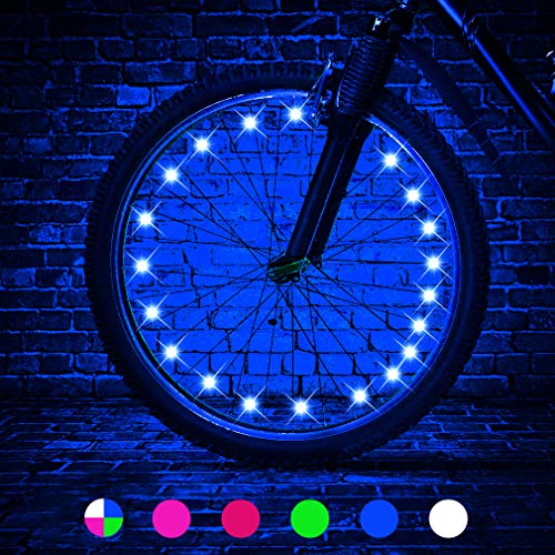 TINANA LED Bike Wheel Lights Ultra Bright Waterproof Bicycle Spoke Lights Cycling Decoration Safety Warning Tire Strip Light for Kids Adults Night Riding -1Pack (Blue) - Thumbnail 7