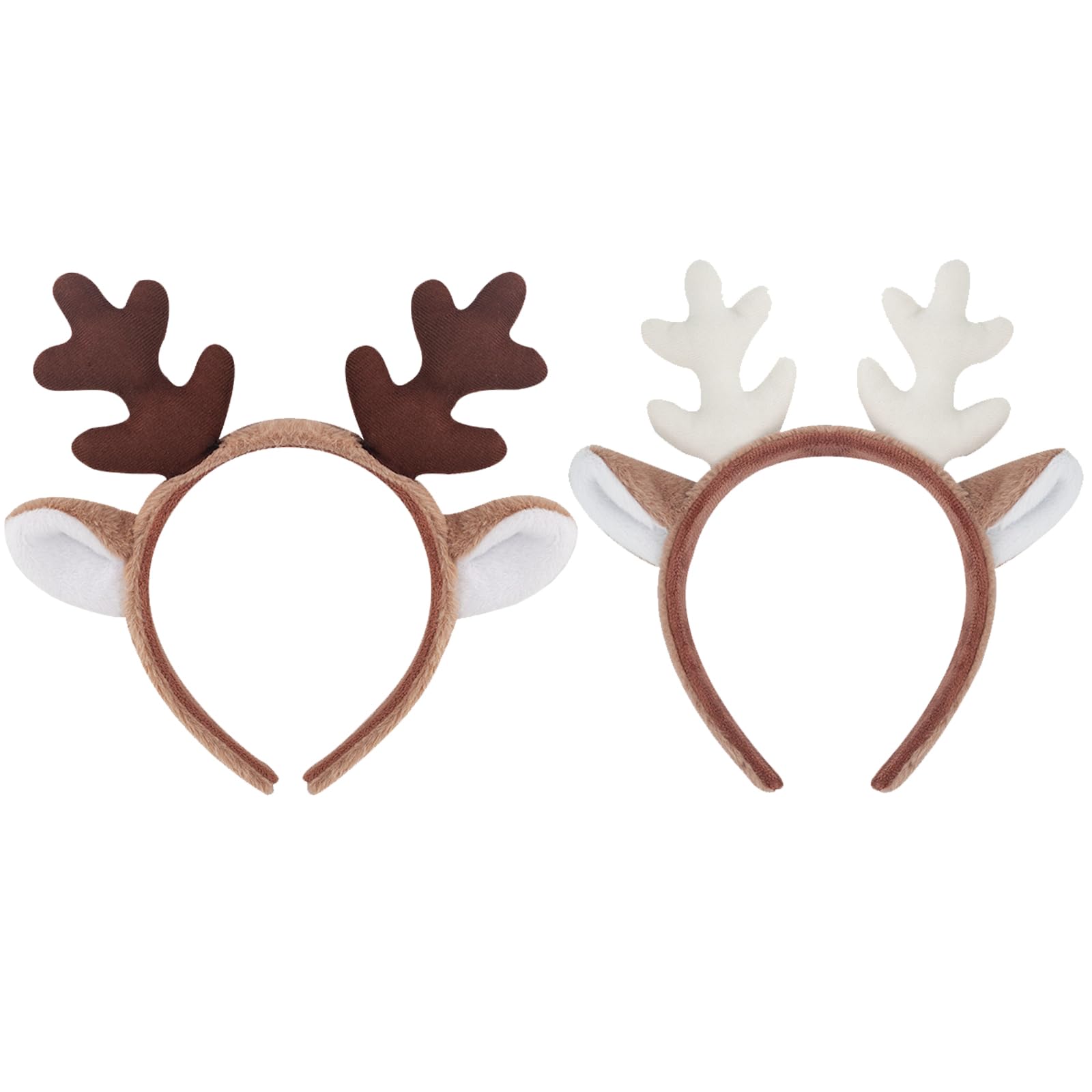 EDLMKM 2Pack Reindeer Antler Headband, Christmas Headbands, Animal Ears Headband, Horn Adult Deer Headbands, for Christmas Holiday Party Accessoriess
