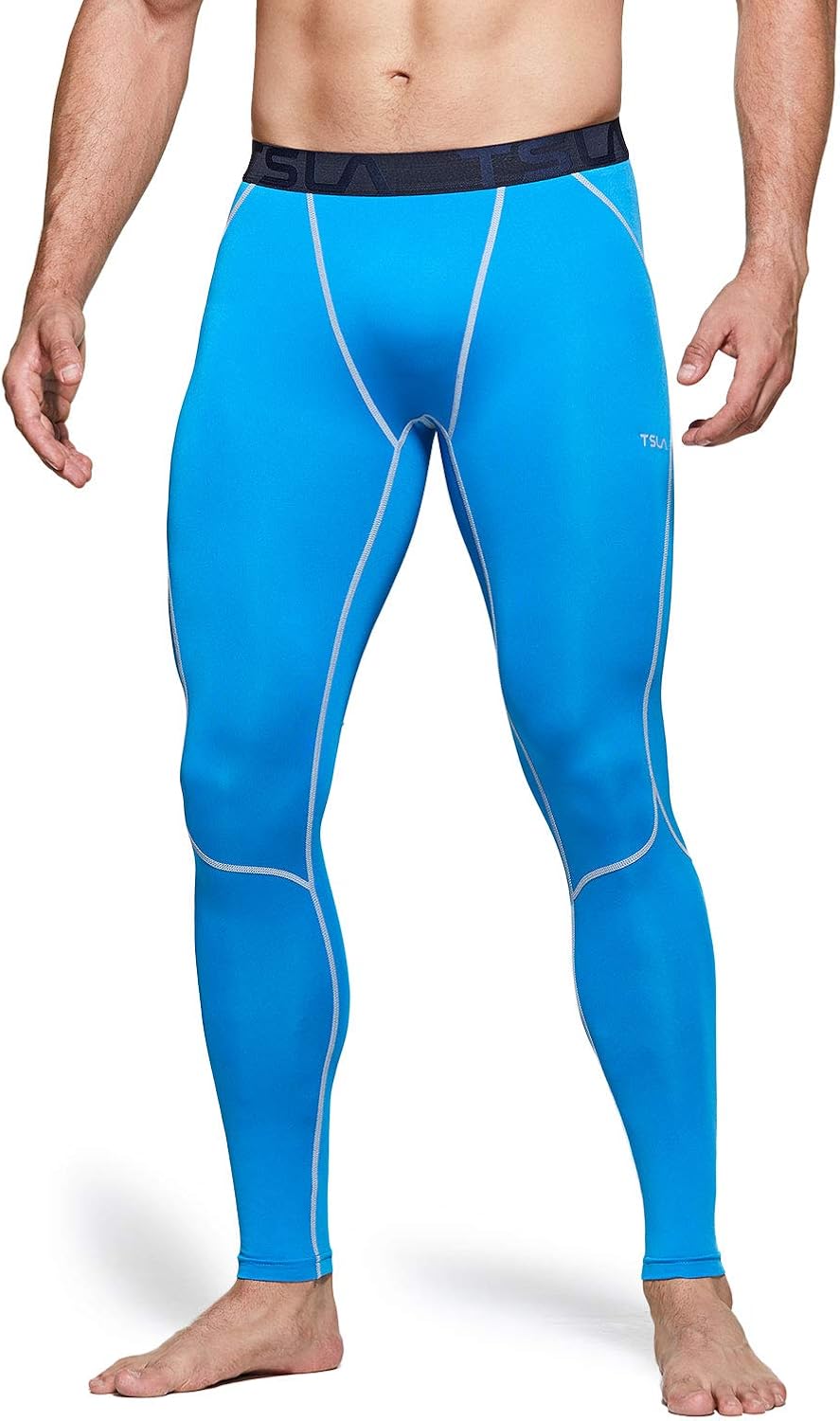 TSLA 1, 2 or 3 Pack Men's UPF 50+ Compression Pants, UV/SPF Running Tights, Workout Leggings, Cool Dry Yoga Gym Clothes : Clothing