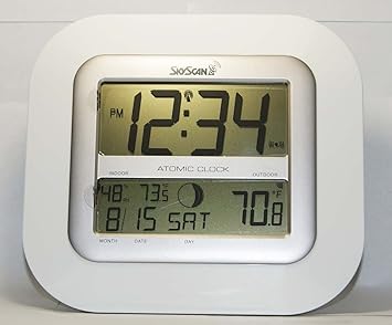 Amazon Com Skyscan Atomic Clock With Temperature Sensor 88905 Electronics