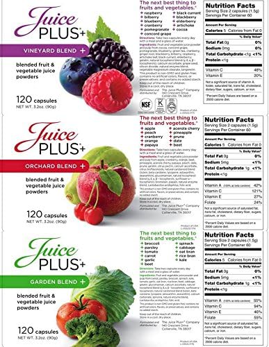 JUICE PLUS CAPSULES * ORCHARD-GARDEN-VINEYARD BLEND * 2 MONTH SUPPLY