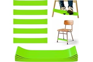 WNSIRVY 5 Pack Chair Bands for Kids with Fidgety Feet, ADHD Tools for Kids, Improve Focus & Reduce Restlessness, Chair Bands for Sensory ADHD ADD Autism - Classroom & Home Must Haves (Green)