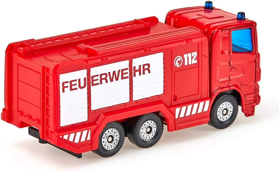 siku 1034, Fire Engine, Metal,Plastic, Red, Trailer hitch, 84 x 31 x 36 mm - Image 3