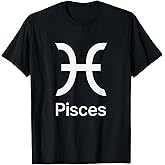 Pisces Zodiac Minimal Graphic T-Shirt