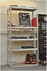 Hilka Tools SHG5175 175Kg 5 Tier Boltless Shelving Silver Garage Workshop view 5
