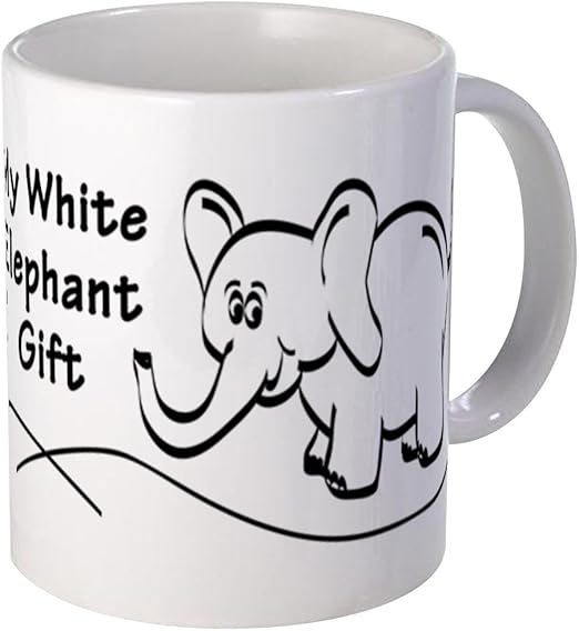 Amazon Com Cafepress My White Elephant Gift Signature Mug Mugs Unique Coffee Mug Coffee Cup Kitchen Dining