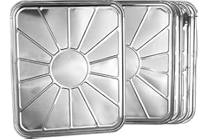 NICOLE FANTINI 18.5 x15.5” inch Disposable Aluminum Foil Oven Liners Keep Your Oven Clean and Healthy – Perfect Silver Foil Drip Pan Tray for Cooking, Baking, Roasting, and Grilling (10)