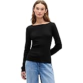 Gap Womens Long Sleeve Boatneck Knit Top